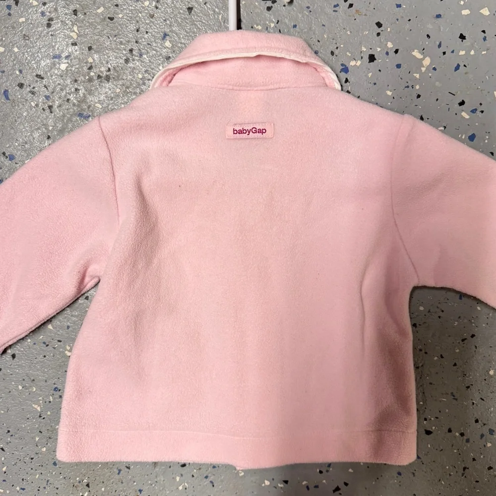 Baby Gap Pink Fleece Pajama Button Down Pajama Top